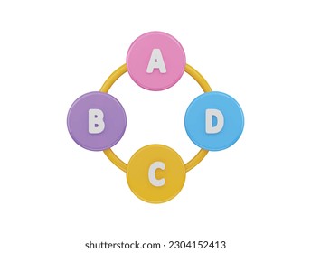 circle infographic icon 3d rendering vector illustration