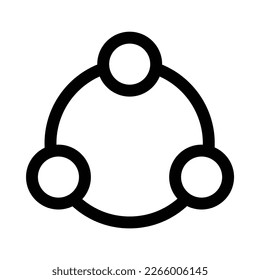 Circle-Infografik-Symbol für die Darstellung von Daten in visueller Form im Stilstil der schwarzen Umrisse