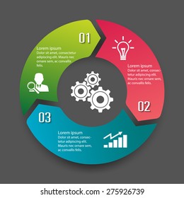 Circle Infographic Label Three Option