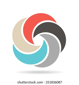 Circle infographic parts. Concept for cycle,graph, representation and chart. Business plan concept.