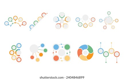 Circle Infographic Point Element Set