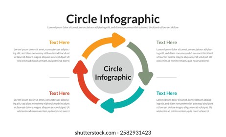 Circle infographic presentation layout fully editable.