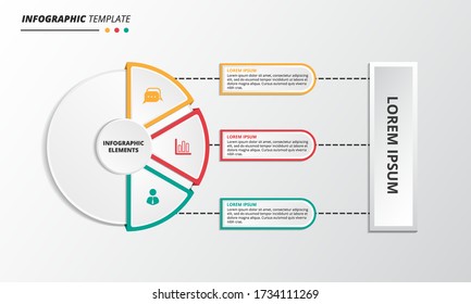 circle infographic template with 3 options