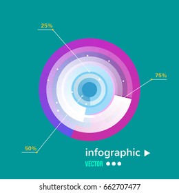 Circle infographic template with 3 options. Business concept. Vector illustration