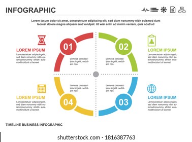 Option Circle Infografic Template 4. Vektordesign