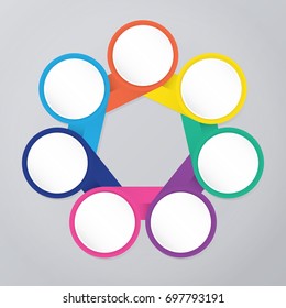 circle infographic template with 7 steps