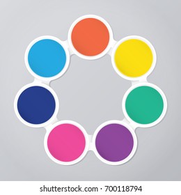 circle infographic template with 7 steps