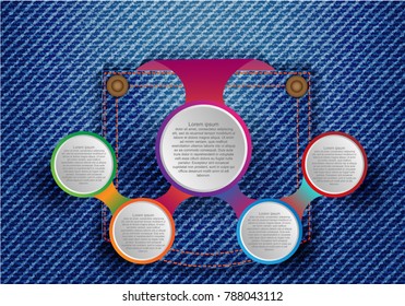 Circle infographic template background. Vector EPS10
