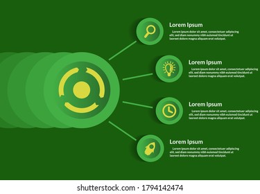 Circle infographic template, business presentation diagram element. Advertising business idea, isolated step sign