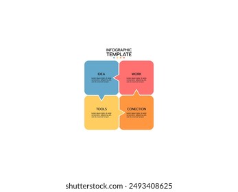 Circle infographic template, Concept cycle with 4 steps or options, process chart.