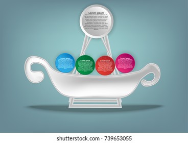 Circle infographic template for create presentation and report. Vector EPS10