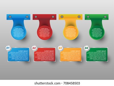 Circle infographic template for create report and presentation. Vector EPS10