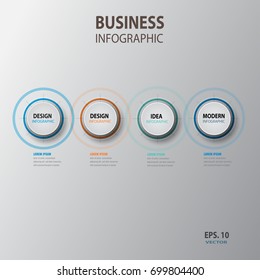 Circle infographic. Template for cycle diagram, graph, presentation and round chart. Business concept with options, parts, steps or processes. vector illustration.