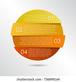 Circle infographic template for diagram, graph, presentation and chart. Business concept with 3 options, parts, steps or processes. Vector illustration