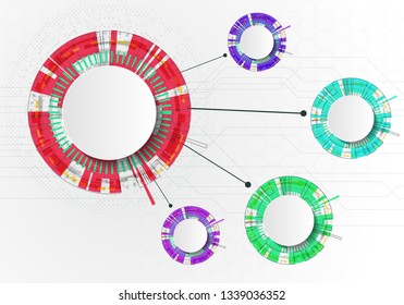 Circle infographic. Template for diagram. Vector illustration