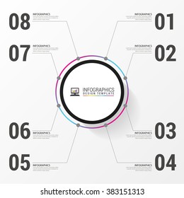 Circle infographic. Template for diagram. Vector illustration