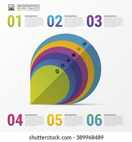Circle infographic. Template for diagram. Vector illustration