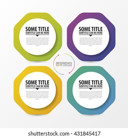 Kreis-Infografik. Vorlage für das Diagramm. Vektorgrafik