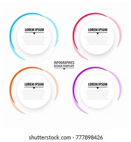 Circle infographic. Template for diagram. Vector illustration