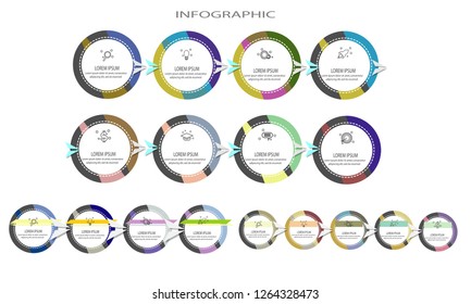 circle infographic template element