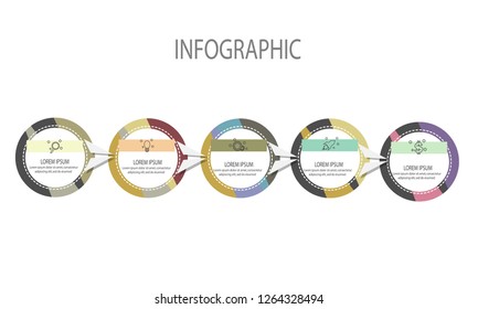 circle infographic template element