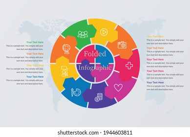 Circle infographic template with elements vector image 9