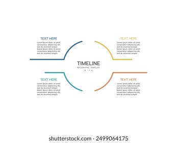 Circle infographic template with four steps or options, Concept of 4 features of startup project cycle. Modern infographic design template.
