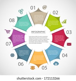 Circle infographic template with icons