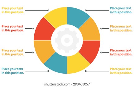 Circle infographic template. Infographics design element for web, layout, banner, diagram, presentation and chart. Business concept. Colorful vector illustration.