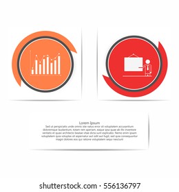 Circle infographic. Template with presentation and diagram icons. Vector illustration