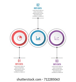 Circle infographic template three option, process or step for business presentation