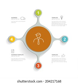Circle infographic template. Vector.