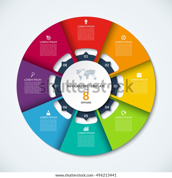 Circle Infographic Template Vector Layout 8 Stock Vector (Royalty Free ...