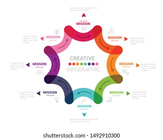 Circle Infographic thin line design and 8 options or steps. Infographics for business concept. Can be used for presentations banner, workflow layout, process diagram, flow chart.