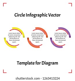 Circle infographic vector design - Template for diagram.
