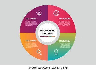 Kreisfographie. Vektorsymbol. Kann für Workflow-Diagramm, Info-Chart, Web-Design verwendet werden.