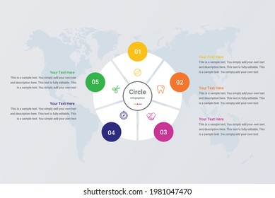 Circle infographic vector image 5.