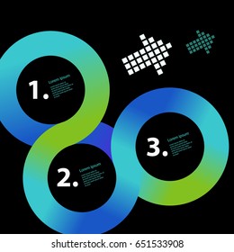 Circle infographic web template 
