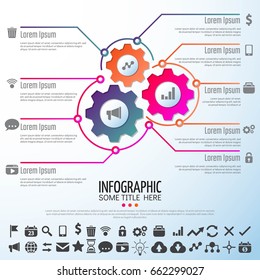 Circle Infographics Design Template,Vector Illustration