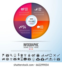 Circle Infographics Design Template,Vector Illustration