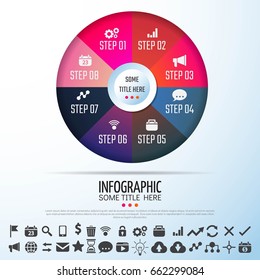 Circle Infographics Design Template,Vector Illustration