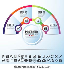 Circle Infographics Design Template,Vector Illustration