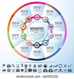 Circle Infographics Design Template,Vector Illustration