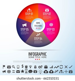 Circle Infographics Design Template,Vector Illustration