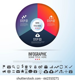 Circle Infographics Design Template,Vector Illustration