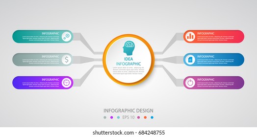 circle infographics design vector and icons can be used for workflow layout, diagram, annual report, web design and business concept.