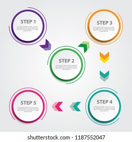 Circle infographics design vector, for workflow layout, diagram, presentation, web design. 