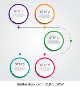 Circle infographics design vector, for workflow layout, diagram, presentation, web design. 