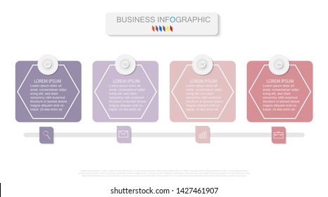 Circle infographics number options.Business concept with 4 options,Vector illustration.
