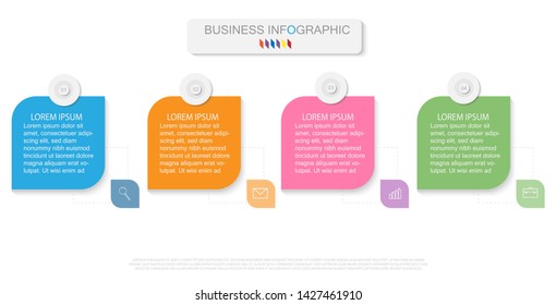 Circle infographics number options.Business concept with 4 options,Vector illustration.